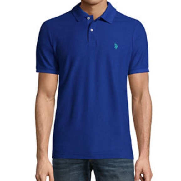 royal blue polo shirt men